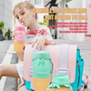 500ml Lovely Unicorn Silicone Foldable Water Bottle With Straw Collapsible Cup Water Bottle For kids BPA Free Broken-resistant