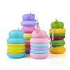 Hamburger Donut Creative Kid Water Cup Silicone 600ml Bottle Water Cute Collapsible Large Capacity Silicone Cup BPA Free