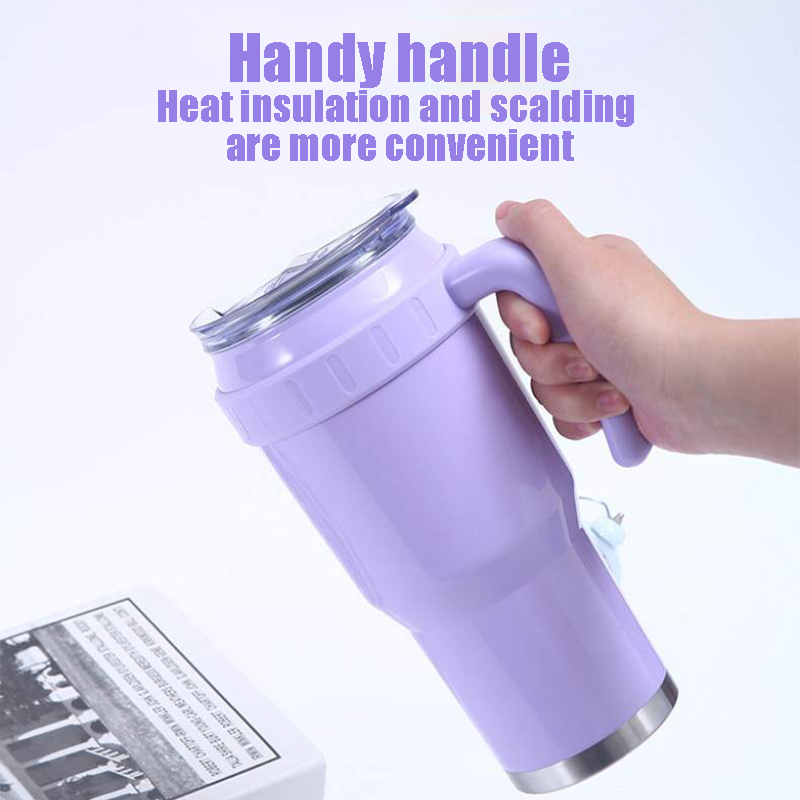 New 2023 Hot Selling Stainless Steel Water Bottle Gym Double Wall Stainless Steel Sports Water Bottle Car Cup Mug with Handle