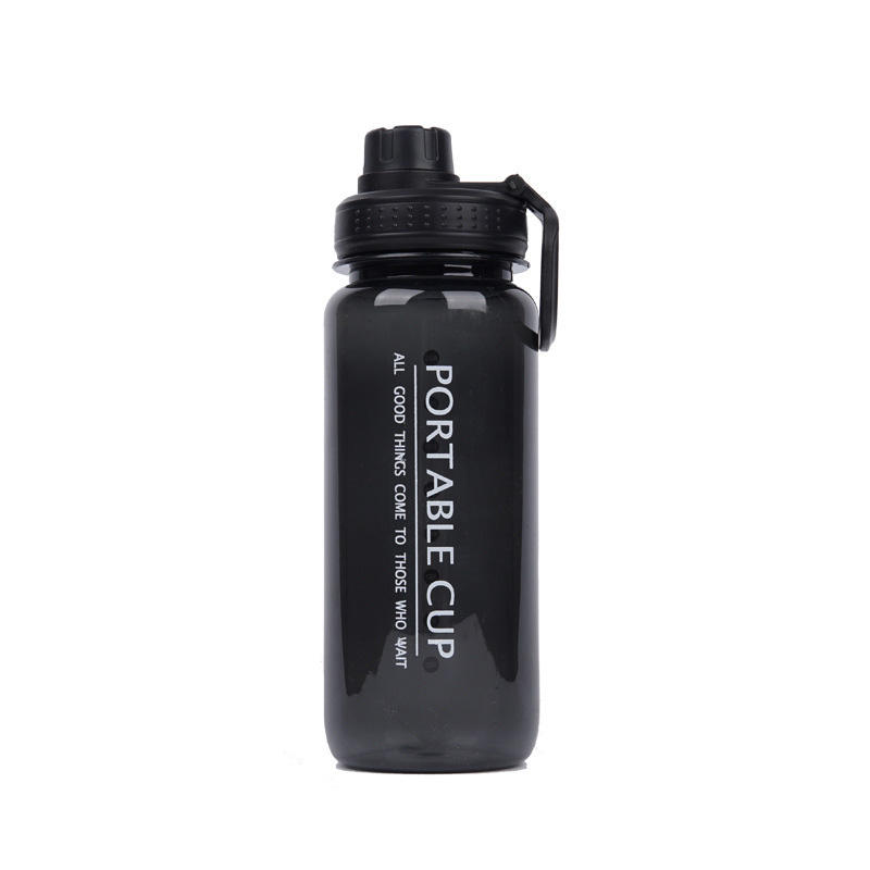 Space Sport Water Bottle - 600ml/800ml - Plastic BPA Free Drinking Bottle with Lid Lifting Ring for Outdoor Gym Activities