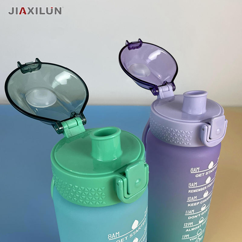600ml Custom Sport Plastic Water Bottle with Time Marker Straw Type Drinking for Unisex for Athletes and Fitness Enthusiasts