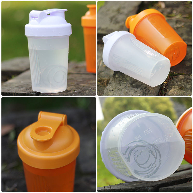 400ml Plastic Hand Shake Cup Milkshake Bottle Sports Protein Powder Mixing Bottle Portable Blender Mini Blender for Shake