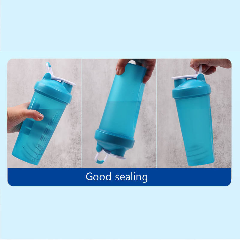 600ml Protein Shaker Bottle With Ball Sports Water Cup Shaker Bottle Shaking Cup Mixes Water Bottle Protein Powder Milkshake Cup