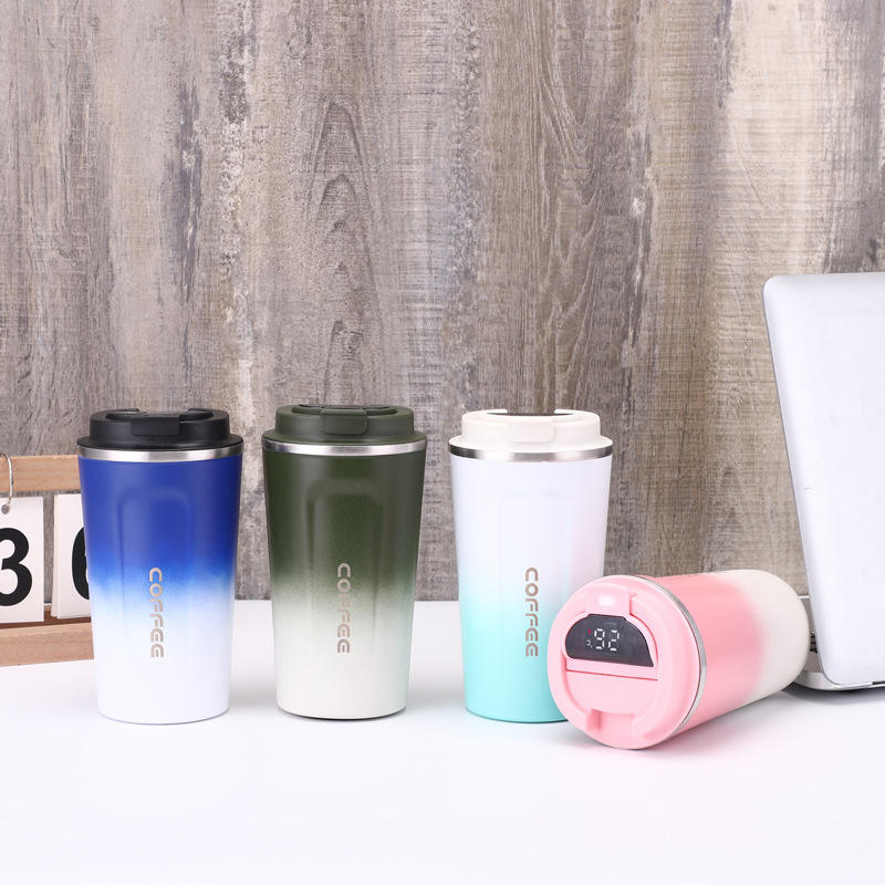380ml/510ml Stainless Steel Coffee Cup with Lid,Vacuum-Sealed Portable Thermos Cup for On-the-Go,Reusable Coffee Tumbler