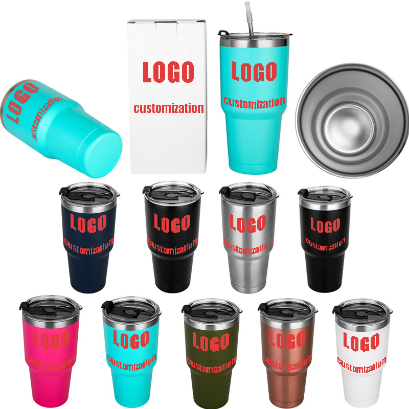 900ml Wide Mouth Beer Cup Car Thermos Cup 30oz Custom Water Bottle with Sliding Switch Lid Vacuum Stainless Steel Water Bottle
