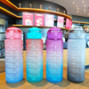 1000ml Gradient Straight Sport water bottle, Leakproof Design Water Bottle with Tea/Fruit Isolator and Lifting ring