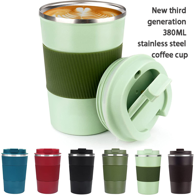 Portable 380ml Coffee Mug Vacuum Insulated Double Walled Stainless Steel Bottle Drinking Leak Proof Water Cup Double Wall Bottle