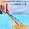 Stainless steel whisk Silicone wire Household egg mixer Cream whisker Kitchen utensils Baking foam maker