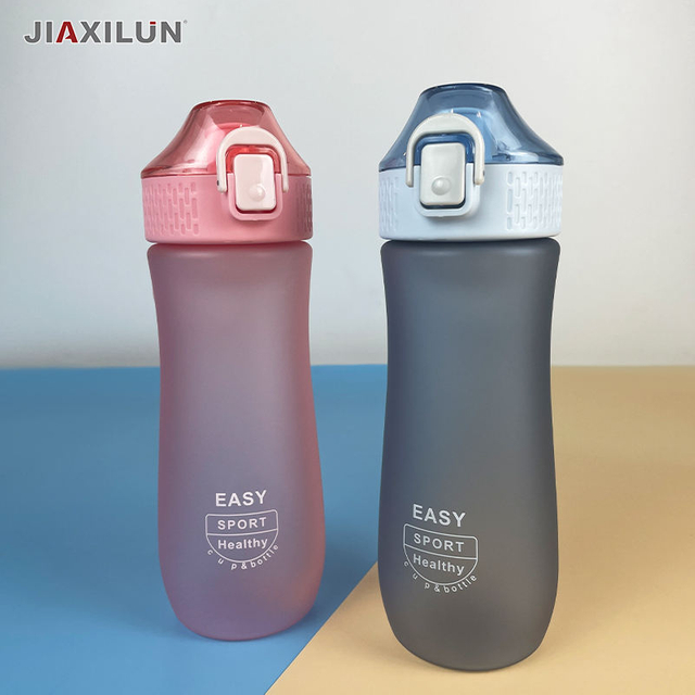 Plastic water bottle 600ml Frosted custom logo plastic water bottles drinking water bottle plastic