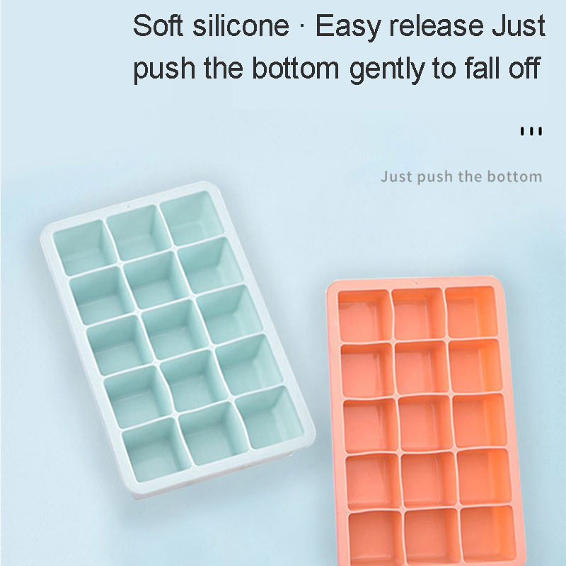 Silicone Square Ice Cube Tray Is Easy To Release 15 Ice Cubes Tray Is Easy To Clean Silicone Ice Cube Mold