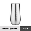 Stainless Steel Water Bottle Coffee Mug New 6oz Eggshell Belly Wine Thermo Cup Stainless Steel U-Shaped Champagne Cup with Lid