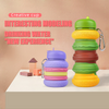 Hamburger Donut Creative Kid Water Cup Silicone 600ml Bottle Water Cute Collapsible Large Capacity Silicone Cup BPA Free
