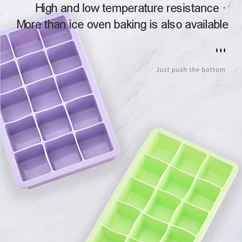 Silicone Square Ice Cube Tray Is Easy To Release 15 Ice Cubes Tray Is Easy To Clean Silicone Ice Cube Mold