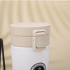 2023 380ml Stainless Steel Coffee Cup Water Bottle Double-Layer Vacuum Thermos Portable Small Capacity Bounce Cover Peas Cup