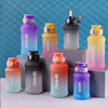 900ml/1300ml Large Capacity Sport Plastic Water Bottle, Gradient Color BPA Free Leakproof Drinking Bottle with Bouncing Lid