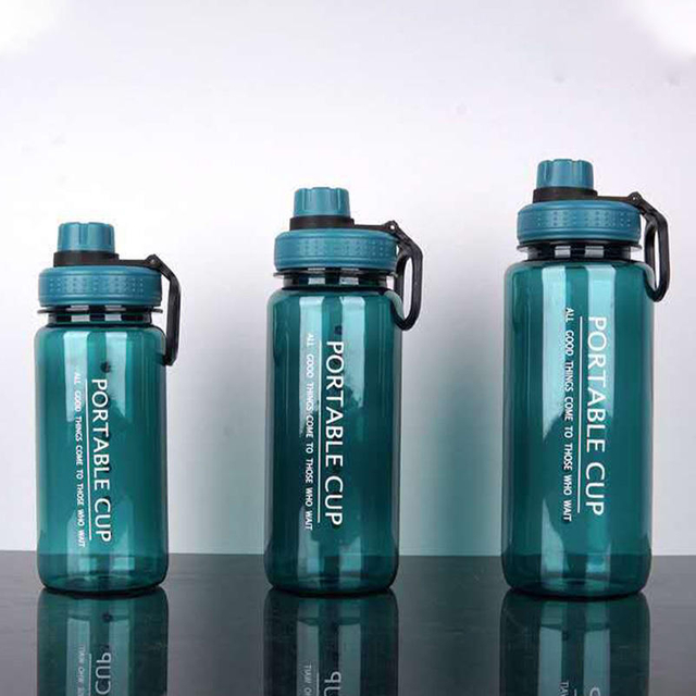 Space Sport Water Bottle - 600ml/800ml - Plastic BPA Free Drinking Bottle with Lid Lifting Ring for Outdoor Gym Activities