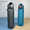 1000ml Sport Plastic Water Bottle with Time Marker Drinking Storage Compartments Juice Bottles Lid And Infuser