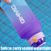 JXL 1300ml/900ml Gradient Water Bottle with Straw, Leak-proof Clamshell Sports Bottle BPA-free Water Bottle