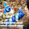 Collapsible Water Bottles 17oz Portable Foldable Silicone Leak Proof Travel Water Bottle with Metal Clip for Camping Hiking