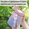 JXL 1300ml gradient Cute Water Bottles with Straw Large Capacity kawaii Bottles with Time Marker Straw and Shoulder Strap