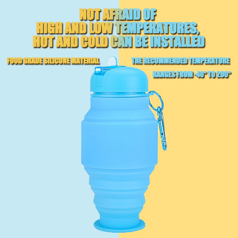 BPA Free Portable Food Grade Silicone Water Bottle Cartoon Customerlized Water Bottle Leak Proof With Straw Kid's Water Bottle