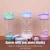 Plastic Bottles For Powder 700ml BPA Free Plastic Gym Sport Protein Shaker Bottle with Compartment Storage and Pill Organizer