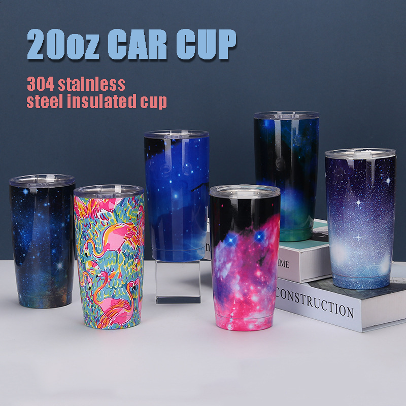20OZ 304SS Custom Car Tumbler with Lid Beer Coffee Thermos Cup Stainless Steel Double Wall Vacuum Cup Travel Mug 2023 Wholesale