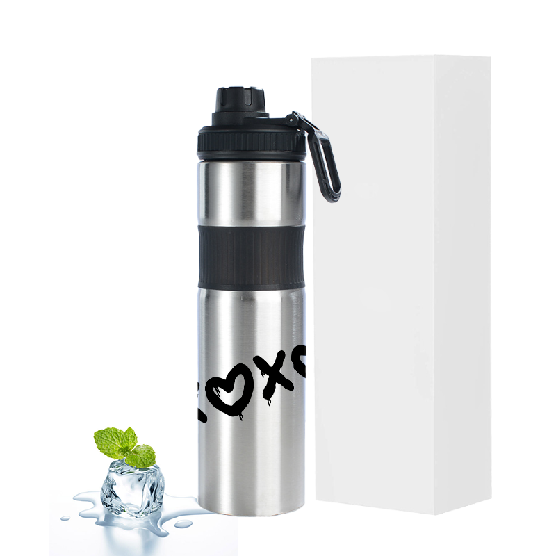 Outdoor Large Capacity Stainless Steel Single Wall Water bottle, Custom Logos Colors Easy-Carry Riding Sport Drinking Bottle