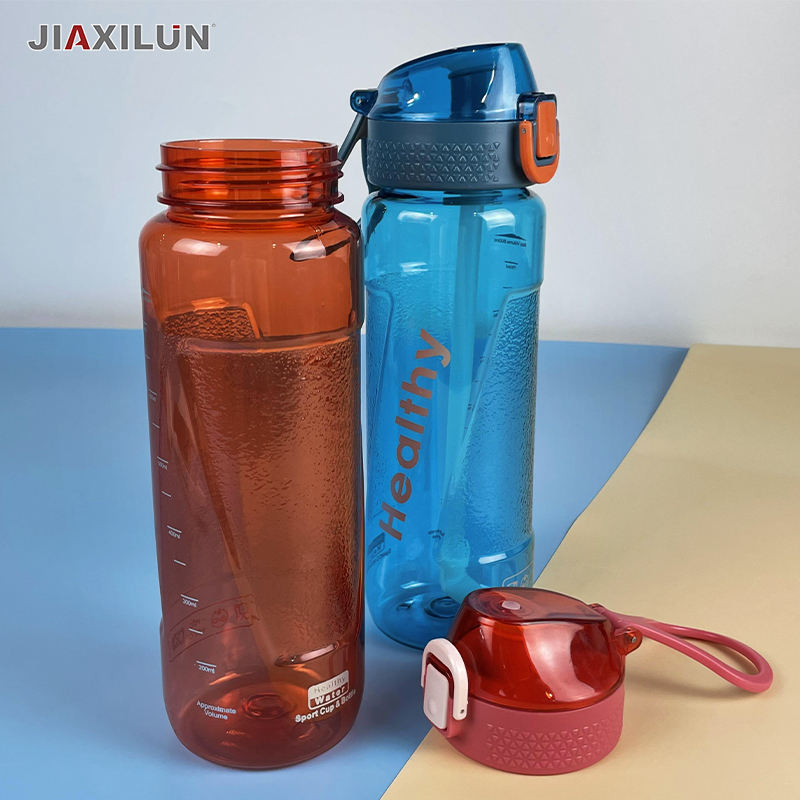 800ml transparent Motivational water bottle Water Bottles with Times to Drink and Straw, Fitness outdoor bottle gifts for women
