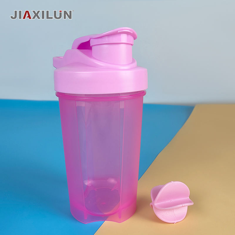 Wholesale 500ml Custom Transparent Plastic Protein Shaker Bottle for Outdoor Sports Fitness Clear Sport Water Bottles