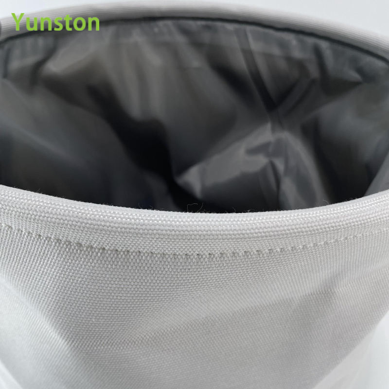 Custom Logo Cylinder Cozy Dirty Clothes Bag Storage Basket With Handle Upright Foldable Storage Bag Laundry Basket