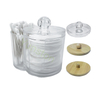 2024 New Hot Clear Plastic Cotton Swabs with Lid Cosmetic Cotton 2 in 1 Organiser Three Lids To Choose From