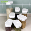 2024 New 7 Pieces Premium Stackable Air Tight Food Storage Containers With Lids Plastic Clear Kitchen Pp Food Storage Box