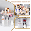 Hot Products Light Luxury 360 Degree Rotating Transparent Plastic Adjustable Cosmetic Organiser Rotating Make Up Organiser