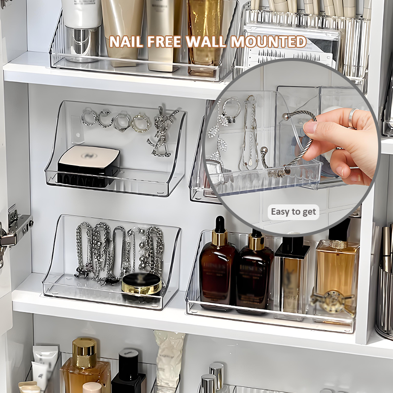 Hot Products Transparent Storage Plastic Boxes Wall Mounted Storage Boxes Plastic Cabinet Door Storage Organisationr