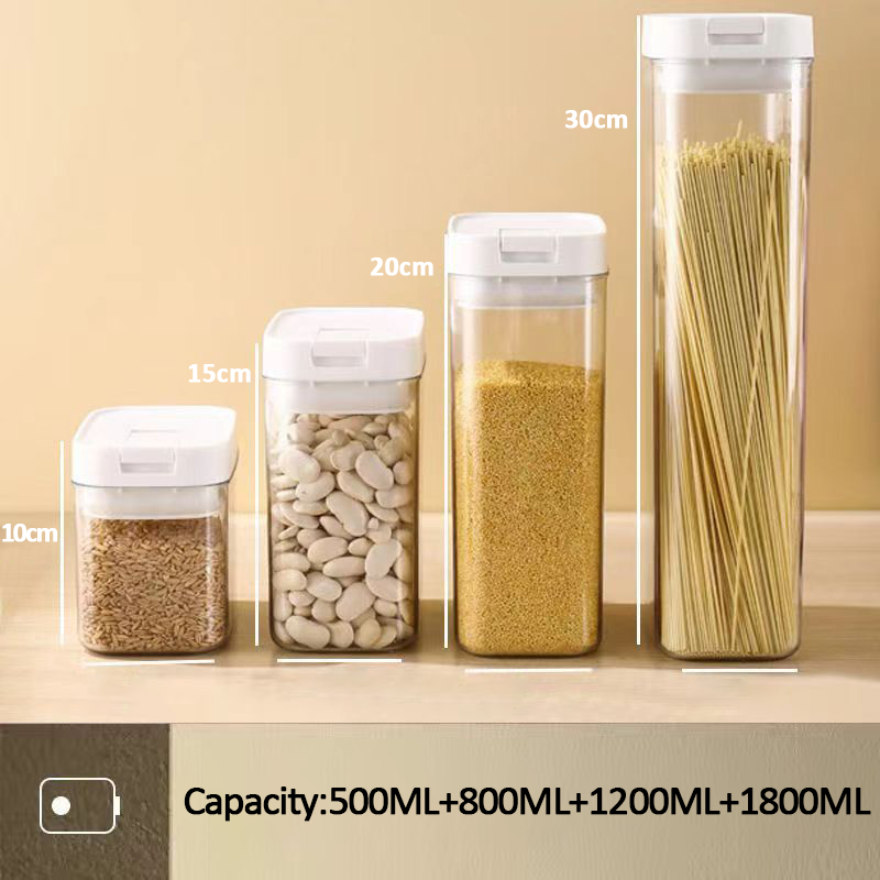 Hot sale kitchen storage products plastic with lid plug seal food storage box kitchen food storage container set