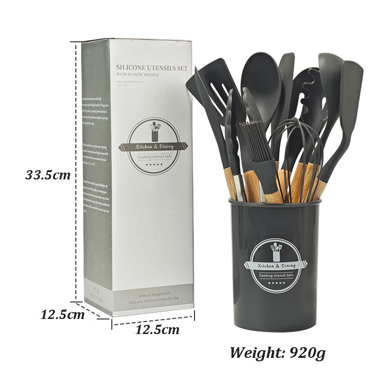 Direct Wholesale Kitchen Tools Silicone Kitchen Accessories Cooking Tool Set Customized LOGO Minimum Order 3000