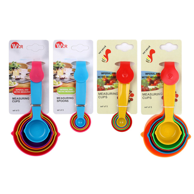 Kitchen Baking Tools Rainbow Measuring Spoon Flour Baking Spoon Color Measuring Cup Combination Measuring Spoon Set