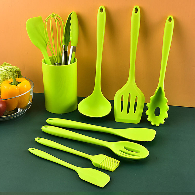 10-piece silicone kitchen accessories Cooking tools Non-stick pan Heat resistant kitchen tools Cooking kitchenware set