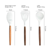 Wholesale Wooden Handle Silicone Kitchenware Set Silicone Spatula Cooking Spoon Seven-piece Kitchen Utensils