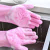 Non-slip Reusable Kitchen Food Grade Silicone Cleaning Dishwashing Brush Washing Dishwashing Gloves