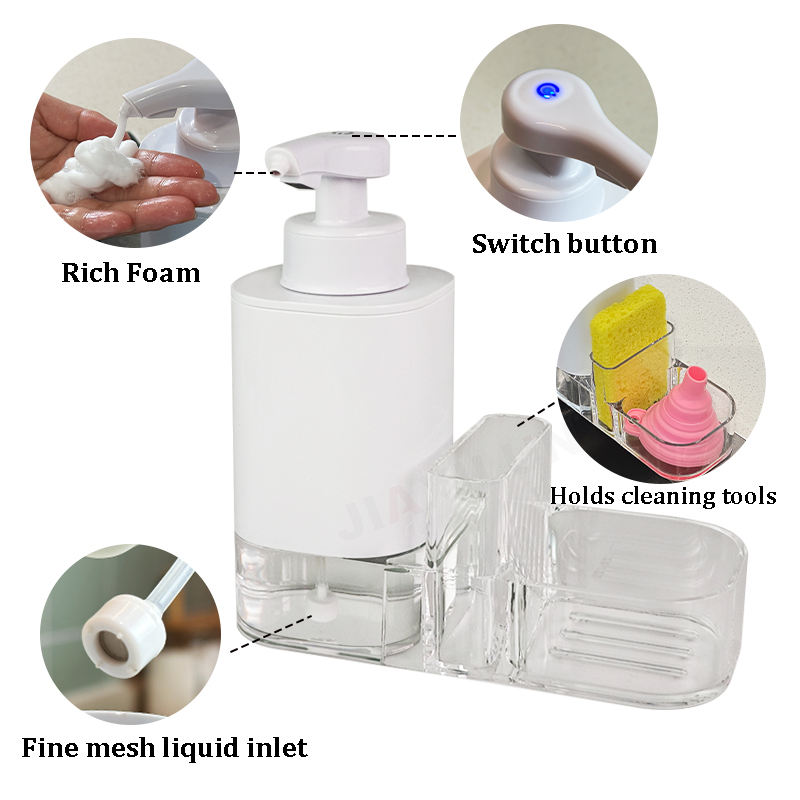 2024 Wholesale Acrylic Automatic Soap Dispenser Touchless Automatic Soap Dispenser with Sensor Kitchen Foam Soap Dispenser