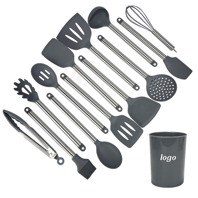 14pcs Cooking Utensils Non-Stick Cooking Tools Stainless Steel Silicone Kitchen Utensil Set Top Ten E-commerce Platform Products