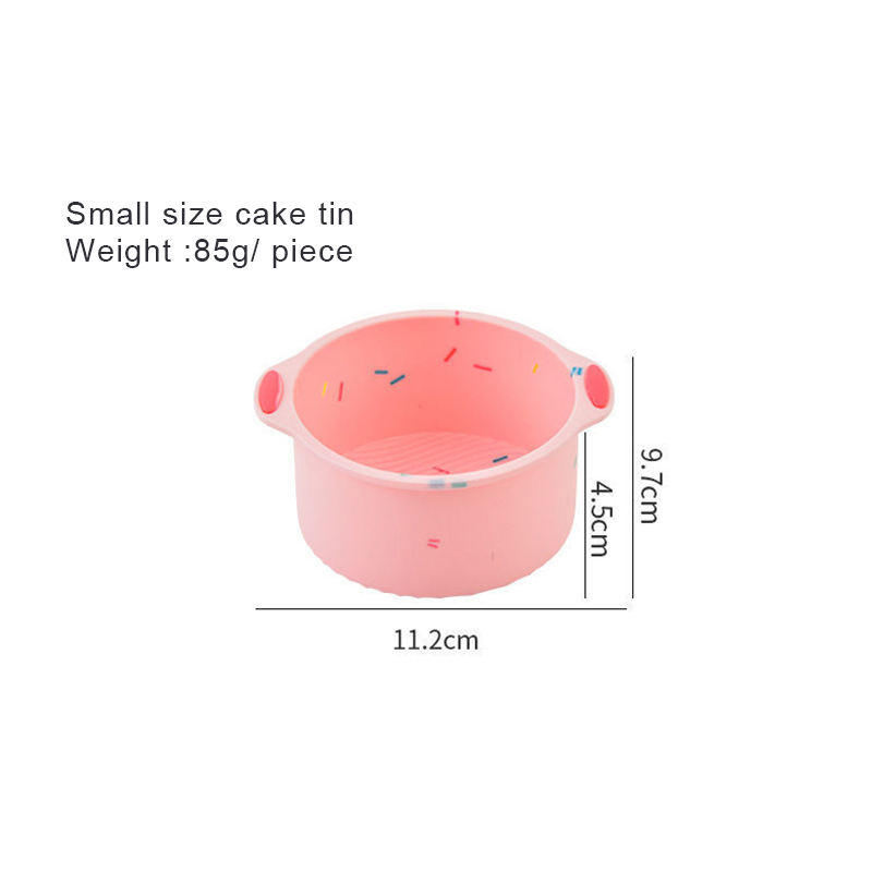 Round Silicone Cake Mould Three-piece Home Baking Pan Oven Utensils DIY Cake Mould