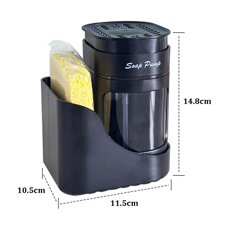 New Kitchen Product Hand Soap Dispenser with Sponge Holder Manual Liquid Dish Soap Dispenser Made from Plastic