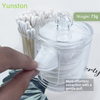 2024 New Hot Clear Plastic Cotton Swabs with Lid Cosmetic Cotton 2 in 1 Organiser Three Lids To Choose From