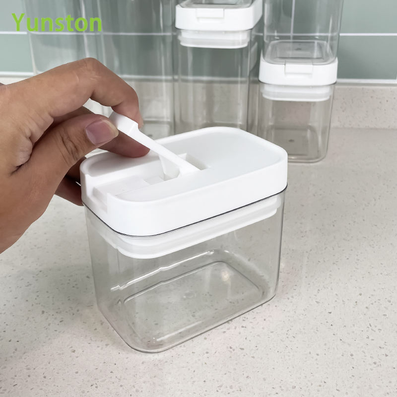 2024 New 7 Pieces Premium Stackable Air Tight Food Storage Containers With Lids Plastic Clear Kitchen Pp Food Storage Box