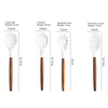 Wholesale Wooden Handle Silicone Kitchenware Set Silicone Spatula Cooking Spoon Seven-piece Kitchen Utensils