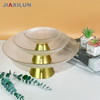 High Quality Transparent Crystal Glass Pedestal Bowl Large Decorative Fruit Candy Snack Dish for Kitchen Dining