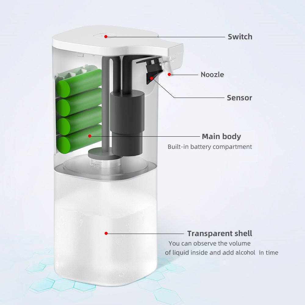 The Latest 350ml Fully Automatic Hand Washing Touch Sensing Alcohol Sterilizer Desktop Automatic Dispenser